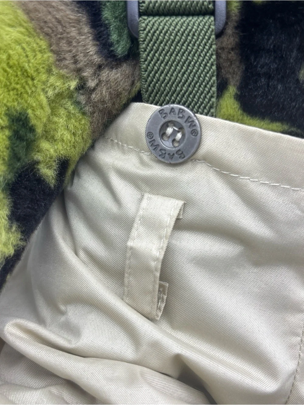 Build-A-Bear Camo Plush with Khaki Suspender Overalls